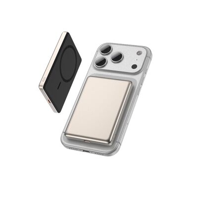 سعر جيد Popular Pick: 5000mAh Semi-Solid State Power Bank with MagSafe - Secure Charging for Apple Users الانترنت