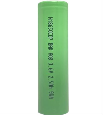 İyi bir fiyat. BAK 3.6V Silindirik Lityum İyon Pil N18650COP 2500mAh 30A Deşarj çevrimiçi