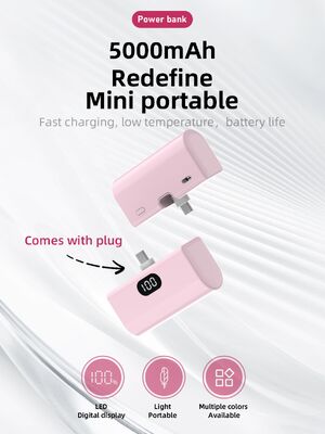 Buon prezzo 3.6V5Ah Mini Pocket Power Bank con tipo C nascosto, display LED e protocolli di ricarica multi-veloce in linea